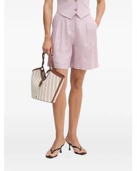 Benetton - Pleated Elasticated-Waist Shorts - Lyst