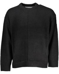 Calvin Klein - Seam-Detail Crew-Neck Cotton Sweater - Lyst