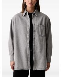 Trussardi - Logo-Embroidered Pocket-Detail Shirt - Lyst