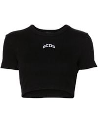 Gcds - Cropped-T-Shirt Mit Logo - Lyst