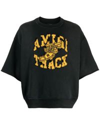 Amiri - Logo-appliqué Cotton Sweatshirt - Lyst