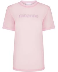 Rabanne - Logo-embellished Round-neck T-shirt - Lyst