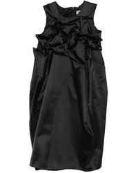 Comme des Garçons - Ruffled Satin-Finish Midi Dress - Lyst
