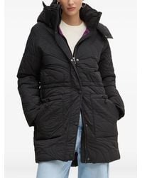 Desigual - Quilted-Pattern Padded Jacket - Lyst