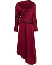 Victoria Beckham - Midi-Jurk Met Afwerking - Lyst