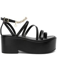 Maje - Chain-Embellished Platform Sandals - Lyst