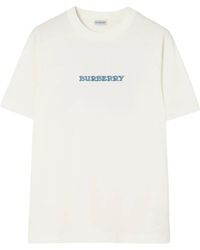 Burberry - Heritage Logo Cotton T-Shirt - Lyst