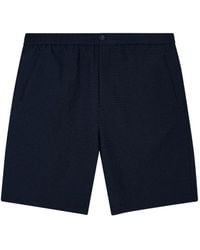 Emporio Armani - Seersucker-Textured Shorts - Lyst