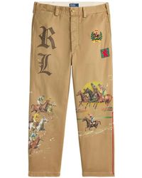 Polo Ralph Lauren - Embroidered Printed Trousers - Lyst