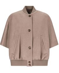 Max Mara - Leticia Button-Fastening Short-Sleeved Jacket - Lyst