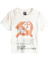 SAITOS - Graphic-Print Distressed T-Shirt - Lyst