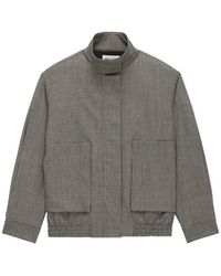 WE-AR4 - Check High-Neck Jacket - Lyst
