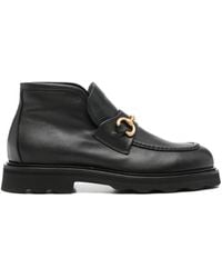 Pomme D ́Or - Horsebit Leather Ankle Boots - Lyst