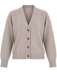 SOLOTRE - V-Neck Raglan-Sleeve Cardigan - Lyst