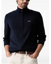 Aeronautica Militare - Wool Zip-Up Cardigan - Lyst
