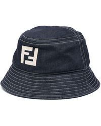 Fendi - Ff-motif Denim Bucket Hat - Lyst