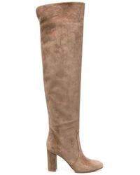 Gianvito Rossi - Over-The-Knee Block-Heel Boots - Lyst