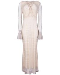Twentyfourhaitch - Flared-Cuff Maxi Dress - Lyst
