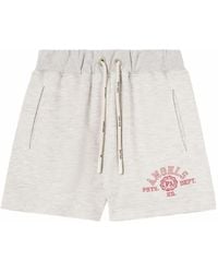 Palm Angels - College Logo-Print Track Shorts - Lyst