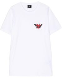 PS by Paul Smith - Heart-print Cotton T-shirt - Lyst