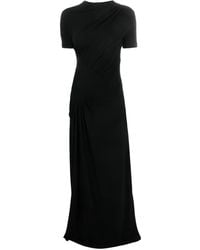 Givenchy - Gathered Short-Sleeve Maxi Dress - Lyst
