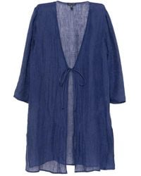 Eileen Fisher - Mantel aus Leinen - Lyst
