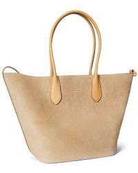Polo Ralph Lauren - Bellport Suede Leather Tote Bag - Lyst