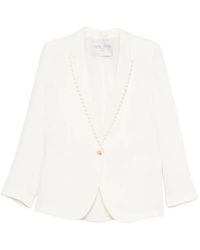 forte_forte - Notched-Lapel Single-Button Jacket - Lyst