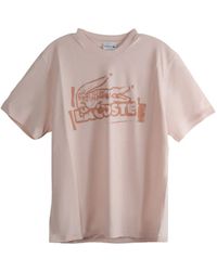 Lacoste - Logo-print cotton T-shirt - Lyst