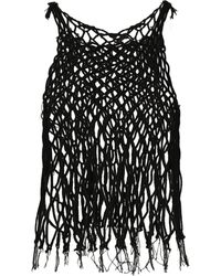 MM6 by Maison Margiela - Haut Sans Manches En Résille - Lyst