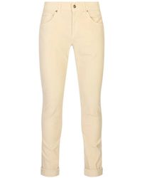 Dondup - Corduroy-Effect Slim-Fit Trousers - Lyst