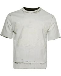 MM6 by Maison Margiela - Logo-Embroidered T-Shirt - Lyst
