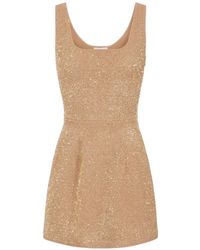 Elisabetta Franchi - Knit Mini Dress With Sequins - Lyst