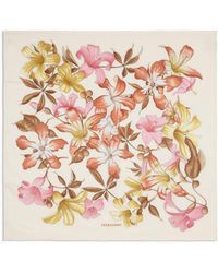 Ferragamo - Floral-print Silk Scarf - Lyst