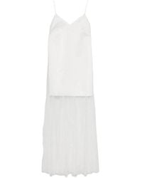 Maje - V-Neck Laced Maxi Dress - Lyst
