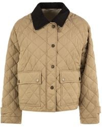 Weekend by Maxmara - Pincio Diamond-Quilted Corduroy-Collar Jacket - Lyst