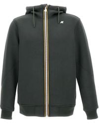 K-Way - Felpa Con Cappuccio E Zip - Lyst