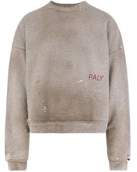 PALY - Distressed crew-neck sweatshirt - Lyst