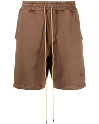 Rhude - Logo-embroidered Track Shorts - Lyst
