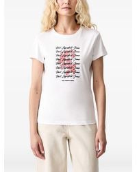KARL LAGERFELD - Slim-Fit Flocked Floral T-Shirt - Lyst