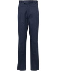 Zegna - Tapered-leg Stretch-cotton Trousers - Lyst