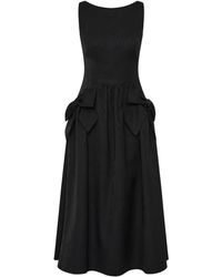 Rebecca Vallance - Robe Mi-Longue À Détail De Nœuds Narcissa - Lyst