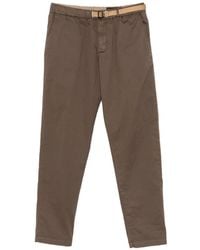 White Sand - Belted Elasticated-Waist Trousers - Lyst