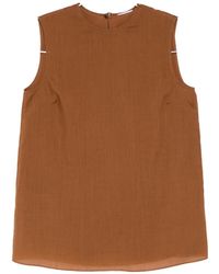 Ferragamo - Gauze Sleeveless Top - Lyst