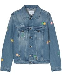 CASABLANCA - Veste En Jean À Motif Brodé - Lyst