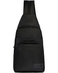 Piquadro - Convertible Leather-Trim Sling Bag - Lyst