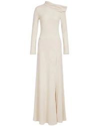 Alberta Ferretti - Off-Shoulder Side-Slit Maxi Dress - Lyst
