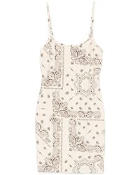 VENUJA - Paisley-Print Rhinestone-Embellished Mini Dress - Lyst