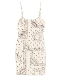VENUJA - Paisley-Print Rhinestone-Embellished Mini Dress - Lyst