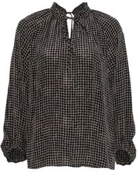 Marc O' Polo - Polka-Dot Tie-Neck Blouse - Lyst